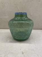 Fátyolüveg váza zöld-kék