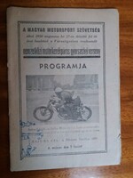 1950. Program of an international motorcycle speed competition