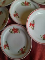 Zsolnay  mikulás virágos  tányér  6 darab