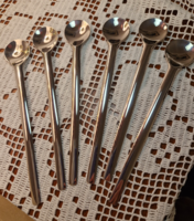 Nespresso 6 latte spoons, marked, polished, new