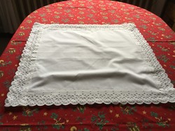 Pillowcase - new, handmade, decorative, linen, with lace