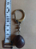 Wooden key chain with compass, new (even with free shipping)