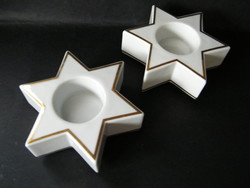 Arzber porcelán mécsestartó csillagok 2 db
