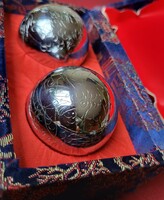Chinese qigong musical ball with pattern in original box