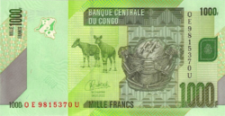 Kongói Dem. Köztársaság 1000 Kongói frank 2022 UNC