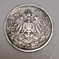 1906. Német Birodalom .900 ezüst 1/2 márka   (G/22)