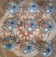 Floral pattern metal buttons