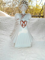 Herend porcelain matyó bride - Herend display case figure
