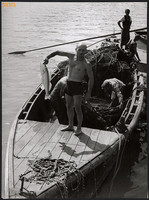 Larger size, photo art work by István Szendrő. Fishing on the Balaton, big catch, fish,