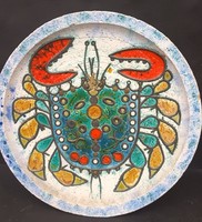 Sándor Mikus ceramic wall plate