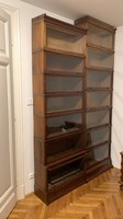 Antique, walnut lingel bookcase, 7+2 element bookcase 1920 k. Beautifully renovated