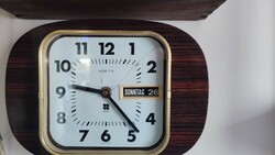 Old rare French wall clock with date calendar indicator works