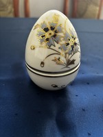 Zsolnay Búzavirág tojás és sokszög bonbonier