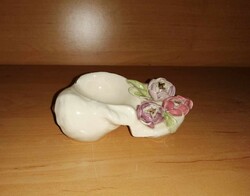 Porcelain sea snail with flowers - 11 cm (po-1)