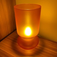 IKEA Lykta lámpa, hangulat lámpa, asztali lámpa, narancs üveg