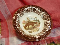 Royal worcester, palissy, beautiful English porcelain deep serving bowl, foxing