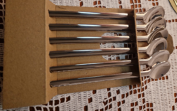 NESPRESSO 6pc Latte Spoon, marked, polished, NEW