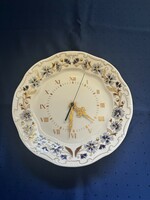 Zsolnay cornflower plate clock