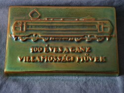 For collectors! Large Zsolnay eosin plaque / commemorative medal