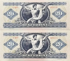 Crisp 1975 20 Forint Banknote Serial Number Tracking!!