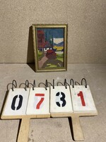 Gobelin 16 x 26 cm, keretben , gyűjtőknek kiváló, lakberendezéshez.0731