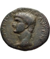 Claudius 41-53 BC Bronze Tetrasarion, Roman Empire, Macedonian Philippi, Rare