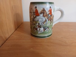 (K) kpm Bavarian hunting scene porcelain beer mug