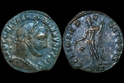 Galerius Maximianus Caesar 293-305 Follis , Genius, Római Birodalom