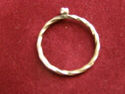 Old Hungarian silver ring with a small stone