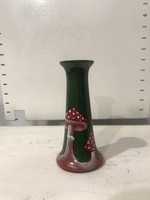 Antik festett üveg váza