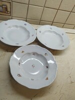 Zsolnay porcelán mély tányér 3 db eladó!!