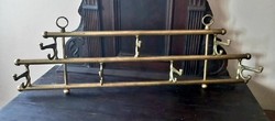 Art deco copper hanger with 7 removable clothes hangers