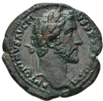 Antoninus Pius 138-161 As 10g. Spes virággal, IMPERATOR, Római Birodalom. Nagyon ritka