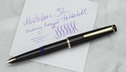 1972 Montblanc 32 black fountain pen with 14k gold nib / 1 year warranty / 810 ft post