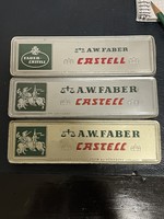 3 faber castell metal boxes 70s !!!