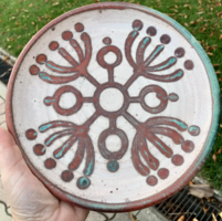 Vintage craftsman ceramic bowl centerpiece serving decorative bowl, retro ceramic plate