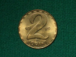 2 Forint 1989 ! Nem Volt Forgalomban ! Verdefényes !