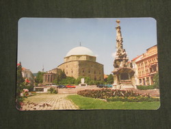 Card calendar, Széchenyi Square, Pécs, church detail, 1998, (3)