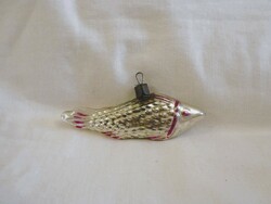 Old glass Christmas tree decoration - interesting silver fish!