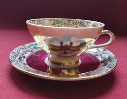 Gvd bavaria german porcelain gold coffee set cup saucer espresso espresso luster mocha