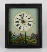 1P440 Antique Landscape Peasant Wall Clock with Frame
