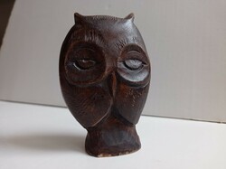 Wooden owl figure