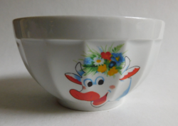 Retro cow meat muesli bowl - Zajecar, Yugoslavia