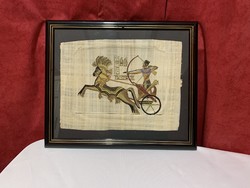 Egyptian papyrus picture with frame