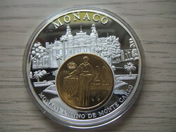 Monaco 20 Centime 54 gr 50 mm Emlékérme   Zárt  kapszulában Nagyméretű Érme