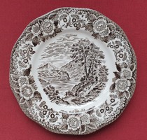 Unicorn tableware English scene brown porcelain small plate cake plate