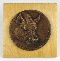 1P749 Béla Domonkos: Újkígyós hunter bronze plaque