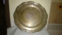 Special price! Antique silver tray diam. 33 Cm slide, flawless piece