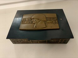 Retro military metal commemorative box 