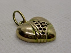 Különleges régi 14kt szív arany medál 3,5g